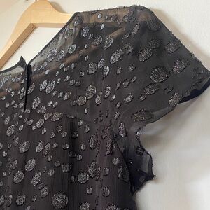 Cooper & Ella Black Floral Sheer Blouse